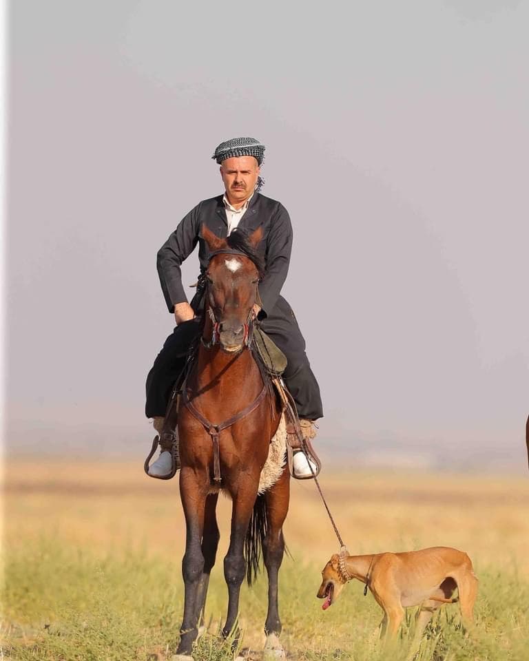 Man and his dog in the first horse-riding festival in Akre, Duhok, Kurdistan Region. (Photo: Birayan horse riding group)